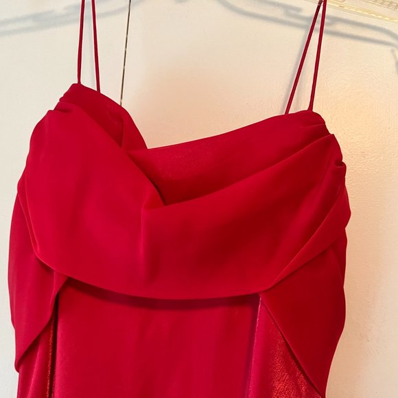 Betsy & Adam Evening Gown - Red - Floorlength - 10 - Picture 2 of 10